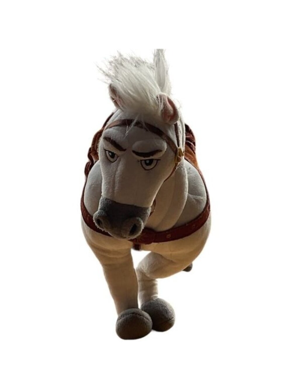 Disney Store Tangled Maximus Plush 15" Posable White Horse Stuffed Animal